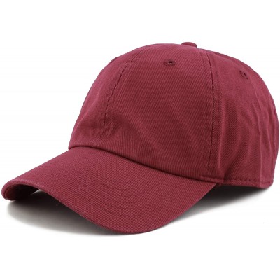 Baseball Caps Unisex Blank Washed Low Profile Cotton & Denim & Tie Dye Dad Hat Baseball Cap - Burgundy - CI187UHM5Y9 $11.18