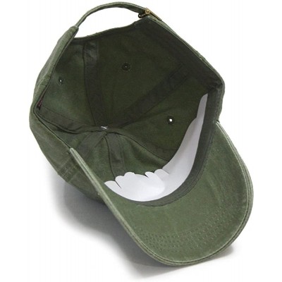 Baseball Caps Vintage Washed Dyed Cotton Twill Low Profile Adjustable Baseball Cap - Olive Green 96r - C71868XWCM4 $14.43