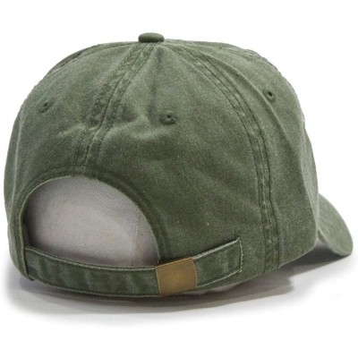 Baseball Caps Vintage Washed Dyed Cotton Twill Low Profile Adjustable Baseball Cap - Olive Green 96r - C71868XWCM4 $14.43