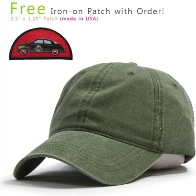 Baseball Caps Vintage Washed Dyed Cotton Twill Low Profile Adjustable Baseball Cap - Olive Green 96r - C71868XWCM4 $14.43