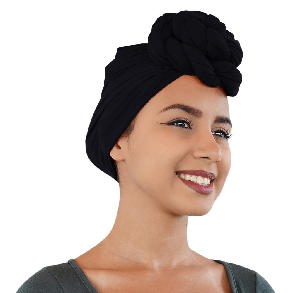 Headbands Colors Stretch African Headwrap - 1. Black - C818U4WZH4Z $15.12