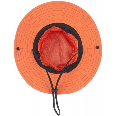 Bucket Hats Adjustable Outdoor Protection Foldable Ponytail - Orange - C718S4X2QNR $8.59