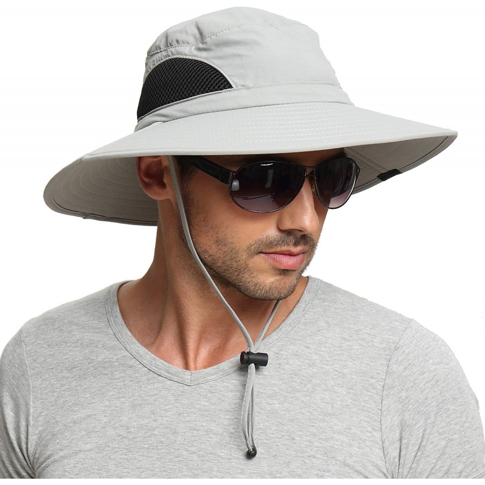 Sun Hats Sun Hat for Men/Women- Sun Protection Wide Brim Bucket Hat Waterproof Breathable Packable Boonie Hat for Fishing - C...