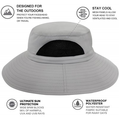 Sun Hats Sun Hat for Men/Women- Sun Protection Wide Brim Bucket Hat Waterproof Breathable Packable Boonie Hat for Fishing - C...