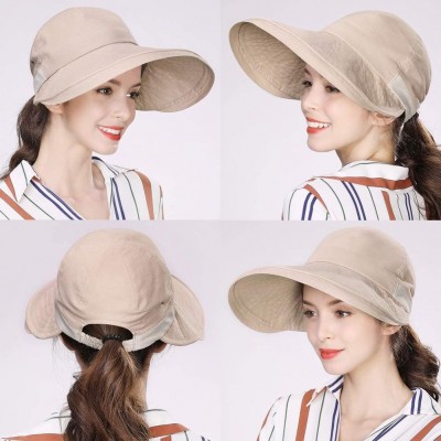 Sun Hats Fishing Bucket Hat for Women Foldable Packable Ladies Hunting Wide Brim - 00037_khaki Beige - C618RWY8DHE $19.21