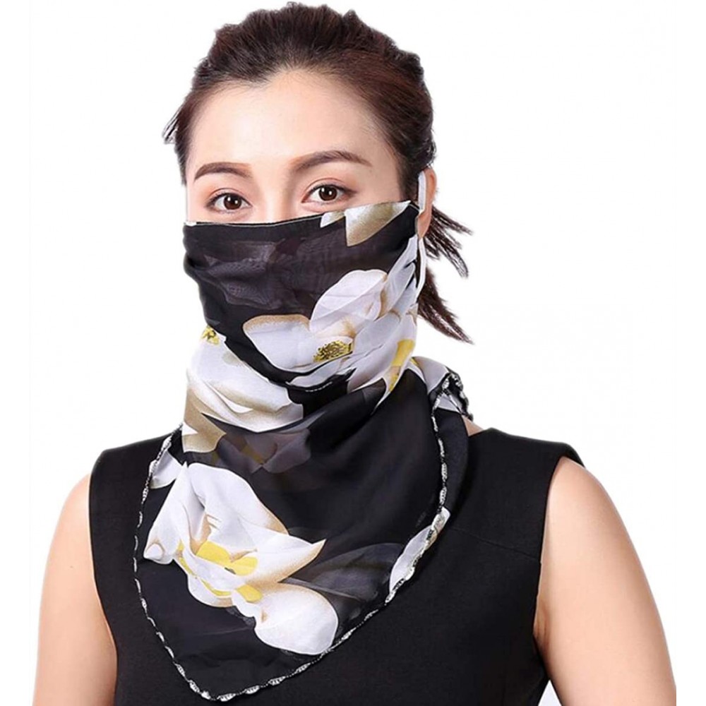 Balaclavas Protection Seamless Bandanas Outdoors Festivals - Black - CB199GI90IM $8.89