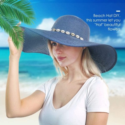 Sun Hats Womens Beach Sun Straw Hat- Floppy Beach hat & Wide Brim Braided Sun Hat - UPF 50+ Maximum Sun Protection - C8194K6S...