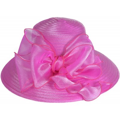 Sun Hats Lightweight Kentucky Derby Church Dress Wedding Hat S052 - S062-rose - C512CEWPOXL $34.45