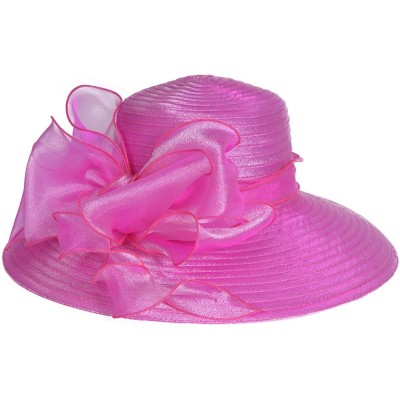 Sun Hats Lightweight Kentucky Derby Church Dress Wedding Hat S052 - S062-rose - C512CEWPOXL $34.45