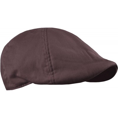 Newsboy Caps Mens Summer Cotton Newsboy Cap- Duck Bill Ivy- Golf Hat- Irish Pub Cap - Brown - CK180MCEMK9 $13.60