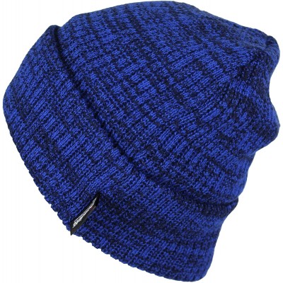 Skullies & Beanies Classic Thinsulate Ribbed Cable Knit Beanie Hat- Warm Acrylic Cuff Winter Cap - Navy Blue - CU1868LHX5Q $8.98