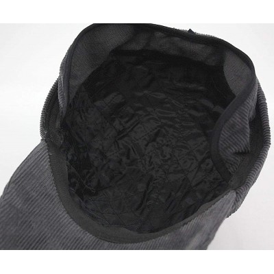 Baseball Caps Solid Corduroy Low Profile Adjustalble Baseball Cap - Charcoal Gray W/Warmer Flap - CN188AOX9MQ $14.36