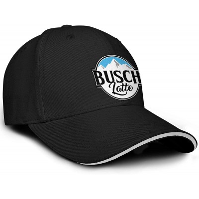 Baseball Caps Dad Busch-Light-Busch-Latte-Beer- Strapback Hat Fashion mesh Caps - Black - CV1945OYYKQ $16.35