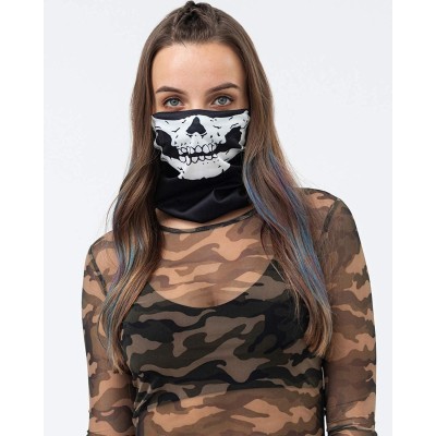 Balaclavas Face Bandanas Neck Gaiters for Men Women Dust Scarf Balaclava Headbands - Half Skeleton - CN199OX000R $11.59