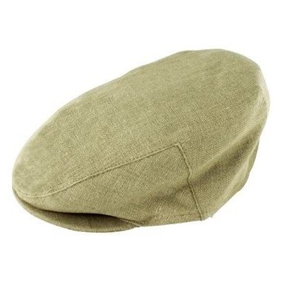 Newsboy Caps Irish Linen Cap - Biscuit - C218EI7R6KR $24.59