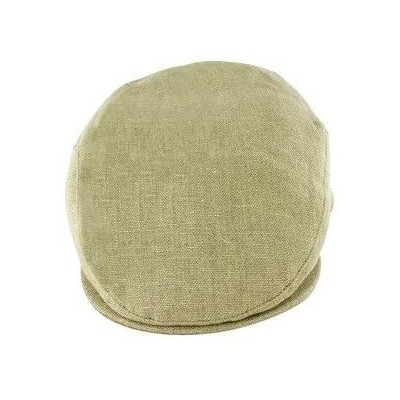 Newsboy Caps Irish Linen Cap - Biscuit - C218EI7R6KR $24.59