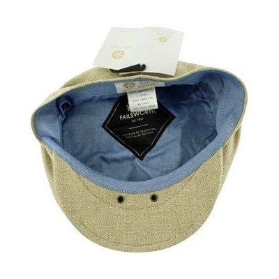 Newsboy Caps Irish Linen Cap - Biscuit - C218EI7R6KR $24.59