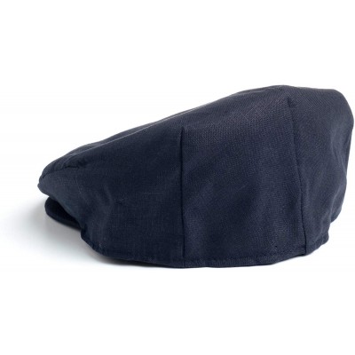 Newsboy Caps Men's Vintage Irish Cap Linen - Navy - CM18I0CQXM0 $43.73