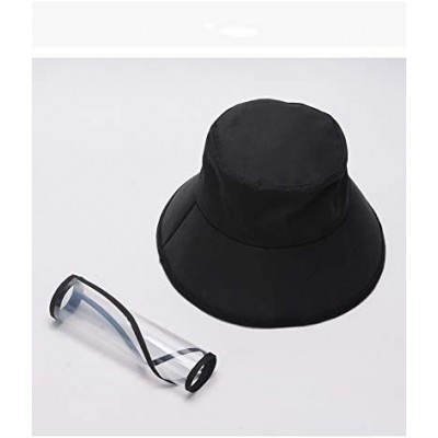 Sun Hats Baseball Cap & Bucket Hat Detachable- Fashion Sun Hat Unisex Clear Film - D-black - CH198XASRXY $15.01