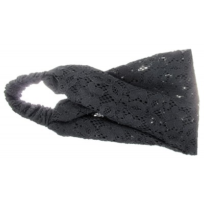 Headbands Floral Lace Headband- Hair Band- Hair Accessories- Black - Black - CN12MYHVKN1 $7.74