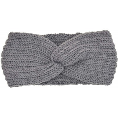 Cold Weather Headbands Crochet Turban Headband for Women Warm Bulky Crocheted Headwrap - CO18LR3MSLN $9.33