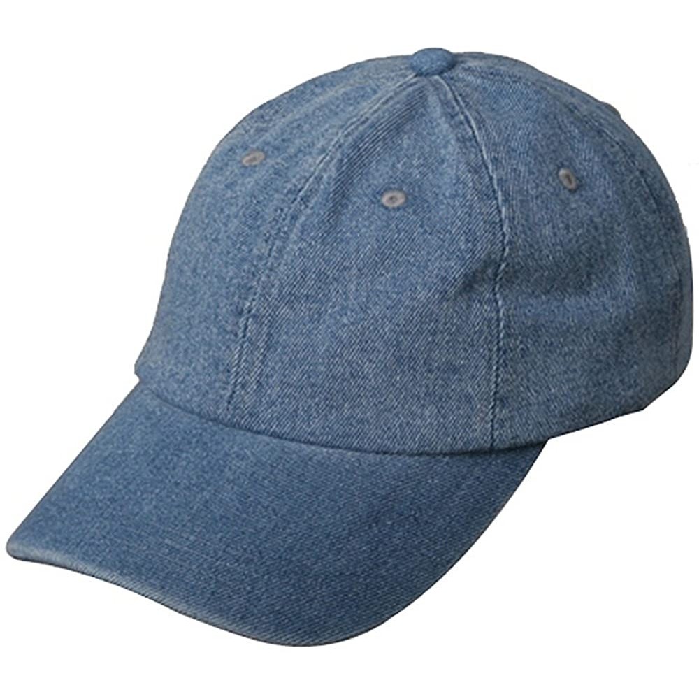 Baseball Caps Mega Cap Cotton Denim Baseball Cap - Denim - CP11174WS8H $11.20