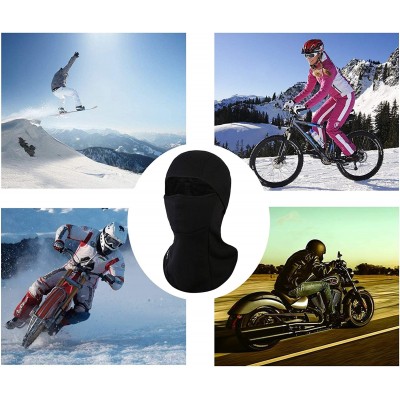 Balaclavas Winter Balaclava Windproof Fleece Thermal Full Face Neck Warmer Ski Mask Motorcycle Cycling for Men Women - Black ...