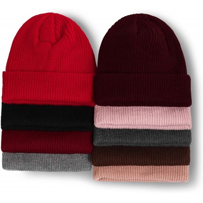 Skullies & Beanies Women's Casual Winter Acrylic Knit Beanie for Men and Women - A Brown - CX193QDSX79 $10.50