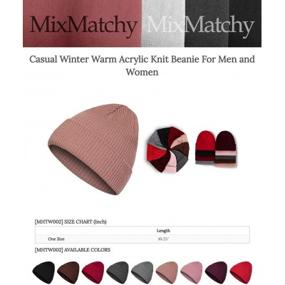 Skullies & Beanies Women's Casual Winter Acrylic Knit Beanie for Men and Women - A Brown - CX193QDSX79 $10.50