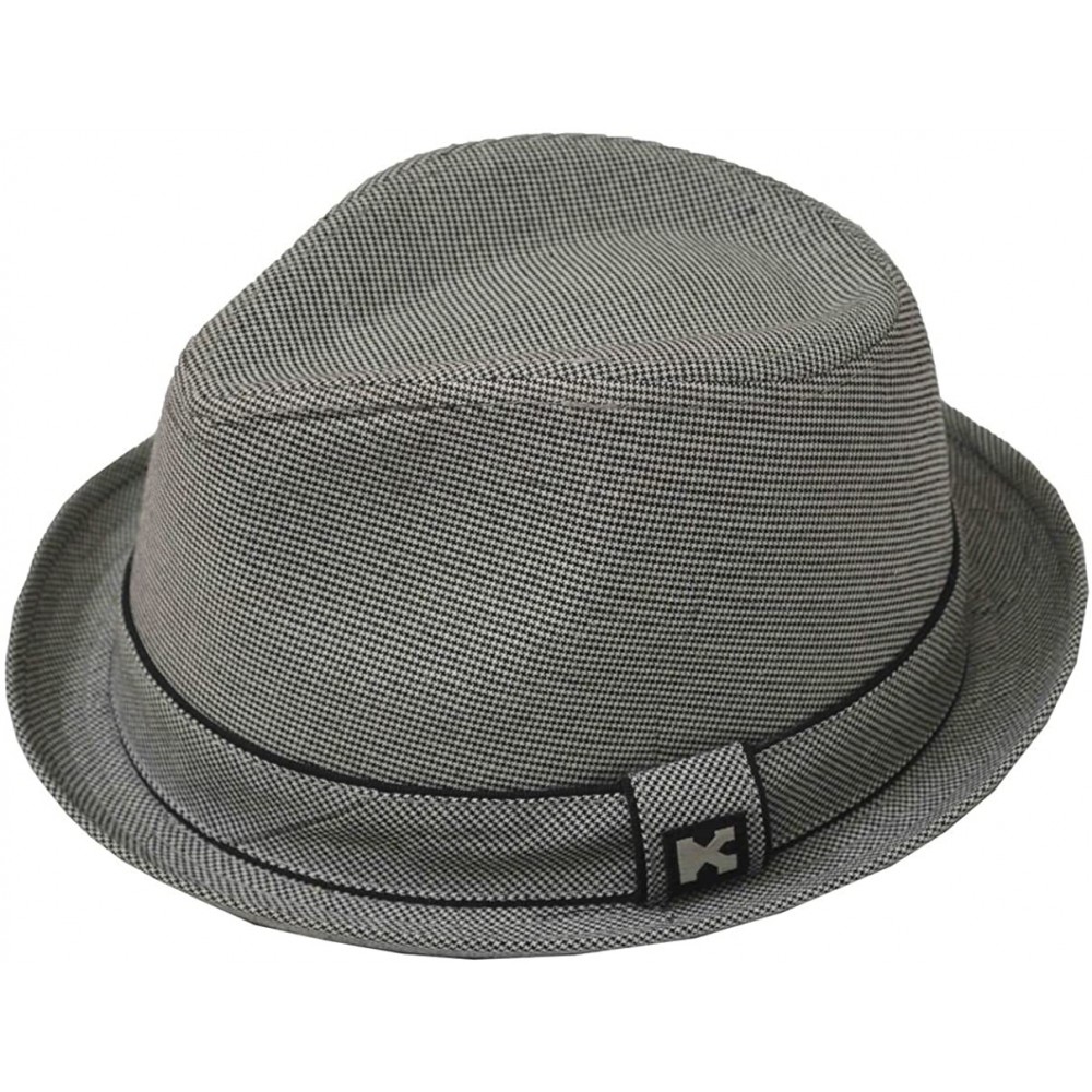 Fedoras Men's Upturn Cotton Fedora Gray - CD126M5C8ZX $11.77