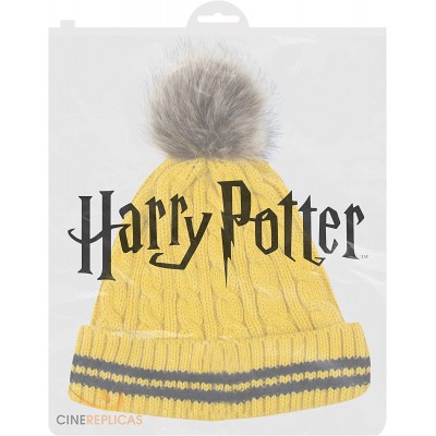 Skullies & Beanies Harry Potter Beanie Hat Knit Cap - Official - Pompom Hufflepuff - CY18CILWCQD $9.27