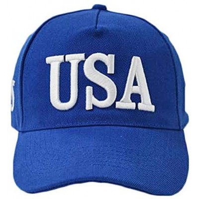 Baseball Caps USA Baseball Cap Polo Style Adjustable Embroidered Dad Hat with American Flag for Men and Women - CJ18U2K7ID2 $...