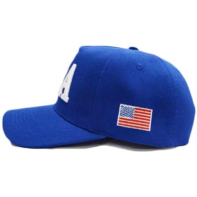 Baseball Caps USA Baseball Cap Polo Style Adjustable Embroidered Dad Hat with American Flag for Men and Women - CJ18U2K7ID2 $...