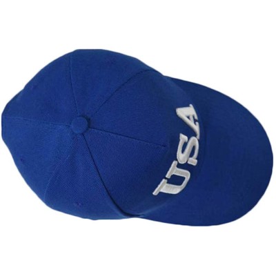 Baseball Caps USA Baseball Cap Polo Style Adjustable Embroidered Dad Hat with American Flag for Men and Women - CJ18U2K7ID2 $...