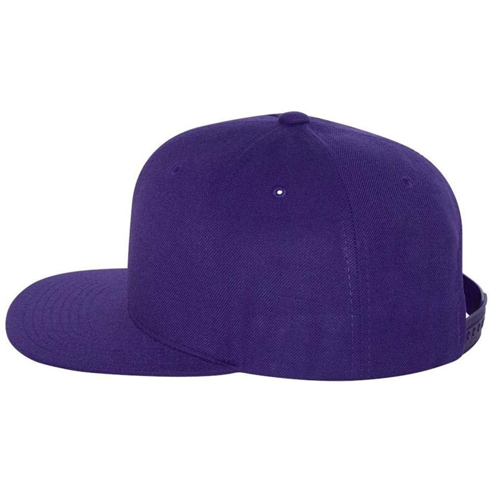 Baseball Caps Classics Flat Bill Snapback Cap - 6089M - Purple - CH11NANFK7X $11.86