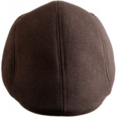 Newsboy Caps Newsboy Hats for Men-Plain Stripe Beret Cabbie Driving Gatsby Flat Cap - Style 3 Coffee(woolen) - CP12MABGFQU $1...