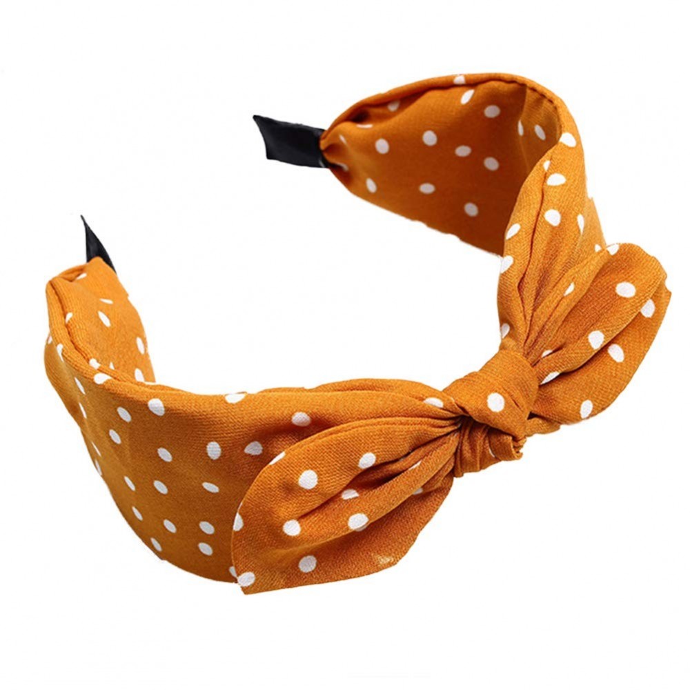 Headbands Sweet Bowknot Headband Headwrap - Yellow - C318O8HII9W $7.76