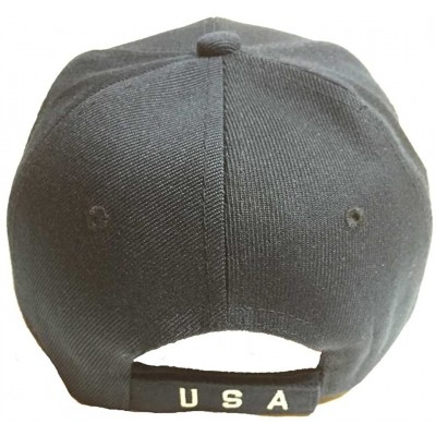 Baseball Caps Patriotic USA American Flag Print Baseball Cap Embroidered - Navy Blue - CD11WDGCQ85 $15.61