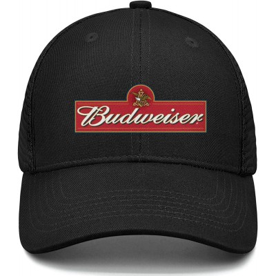 Baseball Caps Budweiser-Logos- Woman Man Baseball Caps Cotton Trucker Hats Visor Hats - Black-82 - CI18WIS7YUY $16.57