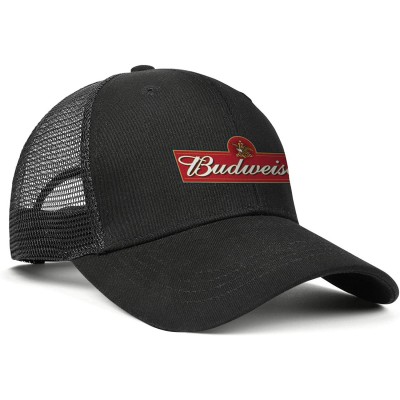 Baseball Caps Budweiser-Logos- Woman Man Baseball Caps Cotton Trucker Hats Visor Hats - Black-82 - CI18WIS7YUY $16.57