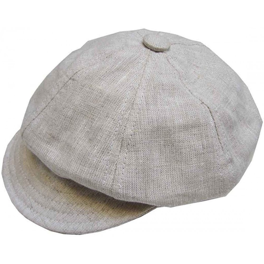 Newsboy Caps Linen Spitfire Cap - Oatmeal - CS117UKAW57 $39.49