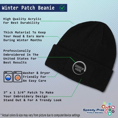 Skullies & Beanies Custom Patch Beanie Military Police Insignia Embroidery Acrylic - Black - C0186HGRETZ $14.08