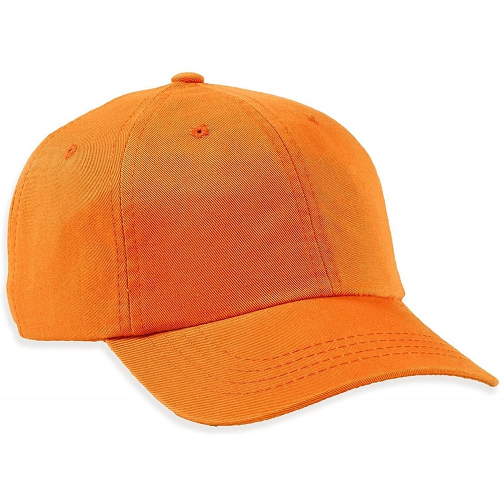 Baseball Caps Unstructured Baseball Cap-0670 - Orange - C1129XL90QX $20.68