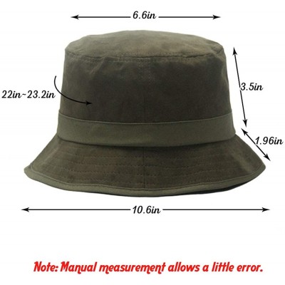 Sun Hats Women Bucket Summer Sun Hat UV Protection UPF 50 + Cotton Cap Wide Brim Beach Holiday Hat Packable - Army Green - CN...