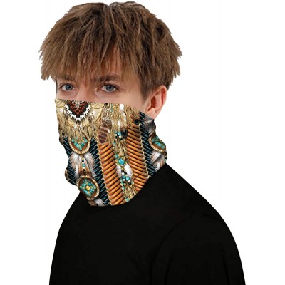 Balaclavas Rave Bandana for Men Women Neck Gaiter Scarf Dust Wind Balaclava Headwear - Native American - C2199U956S5 $15.68