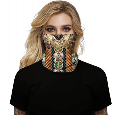 Balaclavas Rave Bandana for Men Women Neck Gaiter Scarf Dust Wind Balaclava Headwear - Native American - C2199U956S5 $15.68