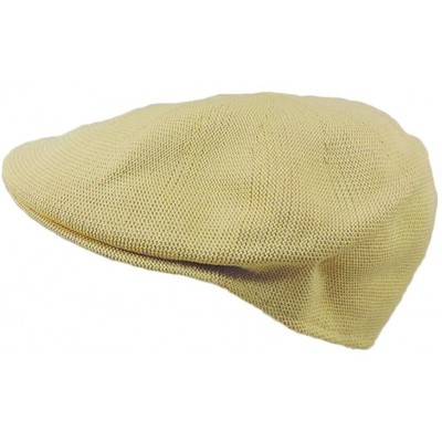 Newsboy Caps Mens Tan Khaki Knitted Golf Gatsby Ascot Newsboy Cap - CW11KT6U9IF $10.08