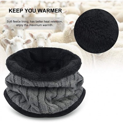 Skullies & Beanies Winter Beanie Hat Scarf Set Warm Knit Hat Thick Skull Cap for Men Women - Light Grey - C418I0RCRHL $10.33