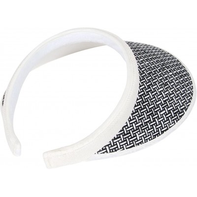 Baseball Caps Weave Clip-On Visor - Black - CA17YYZUHN0 $12.81