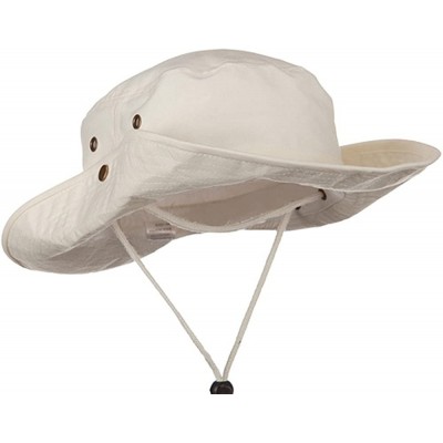 Sun Hats Extra Big Size Brushed Twill Aussie Hats - Beige - C811M5D54CB $22.01